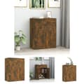 Miniatyrbild 1 av 11: The Living Store Skänk rökfärgad ek 60x30x75 cm konstruerat trä -  Skänkar & serveringsbord