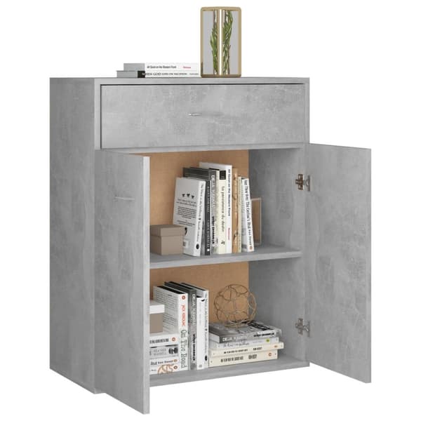 The Living Store Skänk betonggrå 60x30x75 cm spånskiva -  Skänkar & serveringsbord