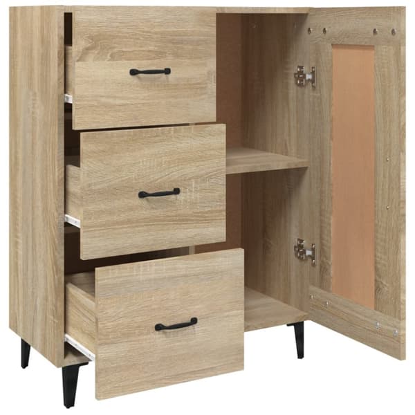 The Living Store skænk 69,5x34x90 cm konstrueret træ sonoma-eg - Skænke