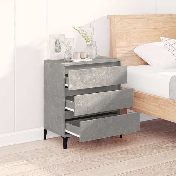 The Living Store skænk 60x35x70 cm konstrueret træ betongrå -  Skænke