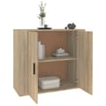 Miniatyrbild 7 av 11: The Living Store Skänk sonoma-ek 80x33x70 cm konstruerat trä -  Skänkar & serveringsbord