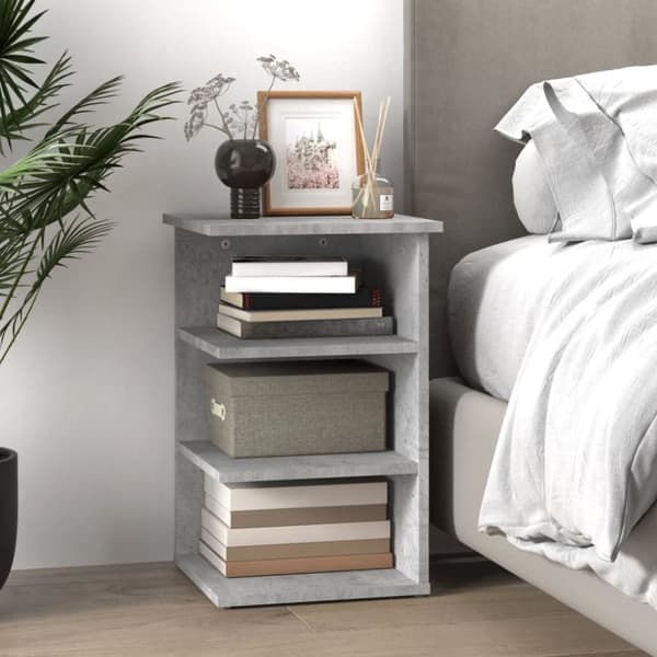The Living Store sideskab 35x35x55 cm konstrueret træ betongrå -  Skænke