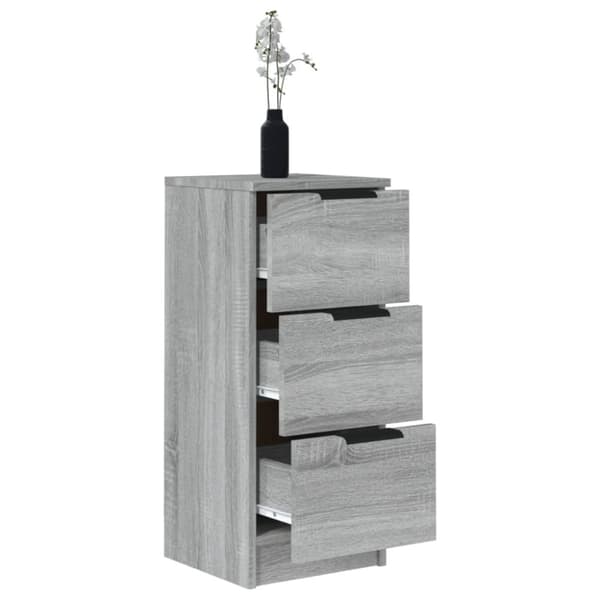 The Living Store Byråer 2 st grå sonoma 30x30x70 cm konstruerat trä -  Skänkar & serveringsbord