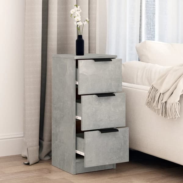 The Living Store skænk 30x30x70 cm konstrueret træ betongrå - Skænke
