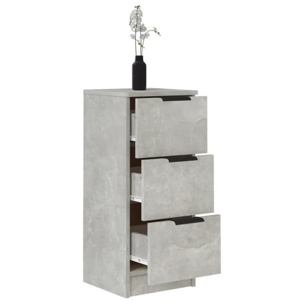 The Living Store skænk 30x30x70 cm konstrueret træ betongrå - Skænke