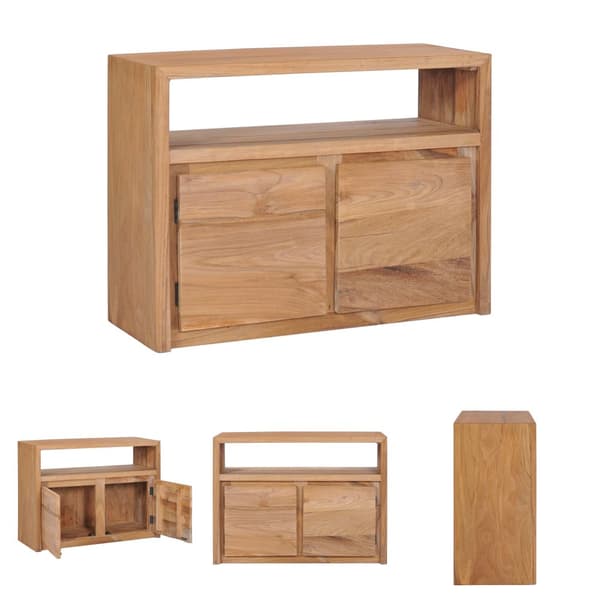 The Living Store skænk 80x30x60 cm massivt teaktræ - Skænke