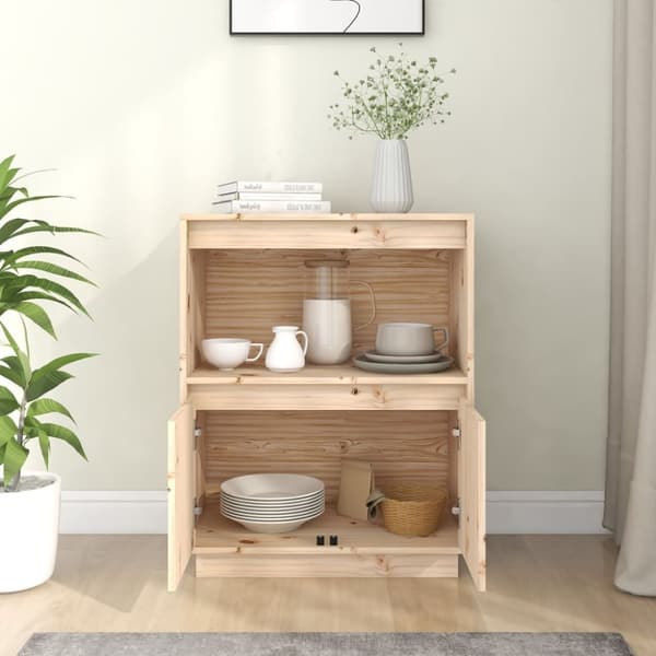The Living Store skænk 60x34x75 cm massivt fyrretræ -  Skænke