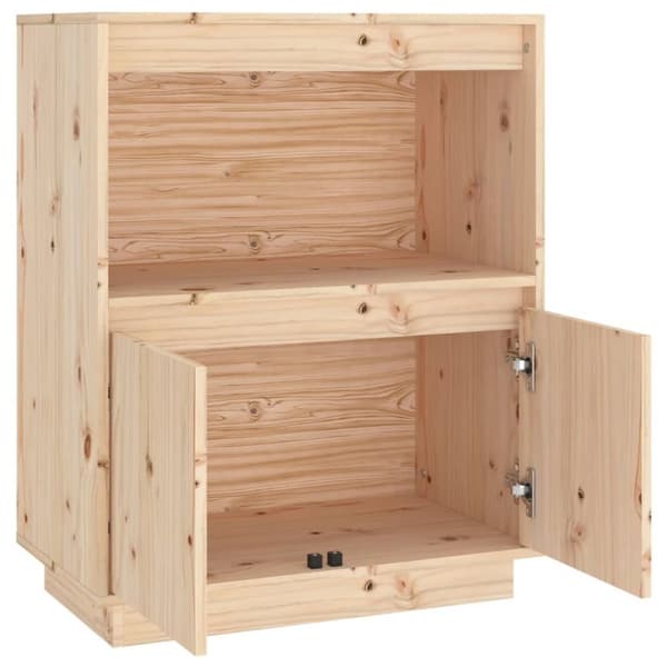 The Living Store skænk 60x34x75 cm massivt fyrretræ -  Skænke