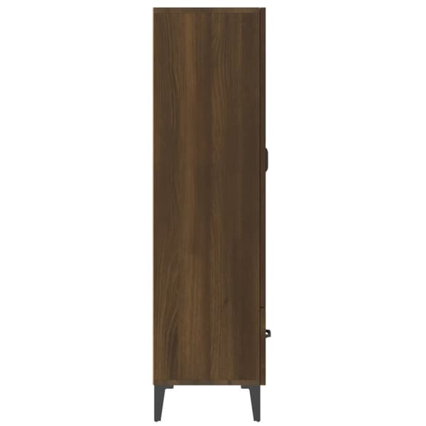 The Living Store skab 70x31x115 cm konstrueret træ brun egetræsfarve - Skænke