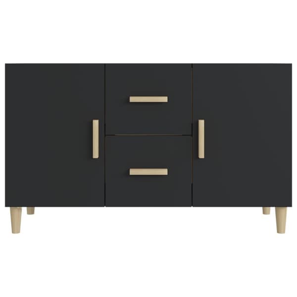 The Living Store Skänk svart 100x36x60 cm konstruerat trä -  Skänkar & serveringsbord