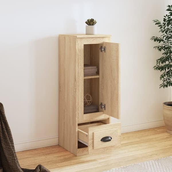 The Living Store Skåp sonoma-ek 36x35,5x103,5 cm konstruerat trä - Skänkar & serveringsbord