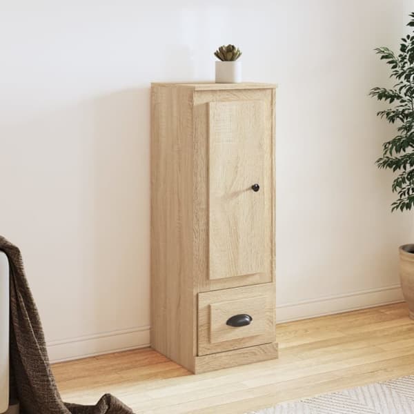 The Living Store Skåp sonoma-ek 36x35,5x103,5 cm konstruerat trä - Skänkar & serveringsbord