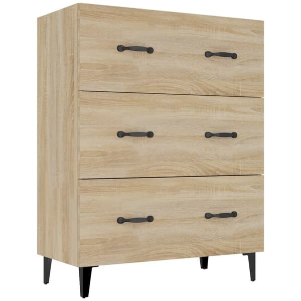 The Living Store skænk 69,5x34x90 cm konstrueret træ sonoma-eg -  Skænke