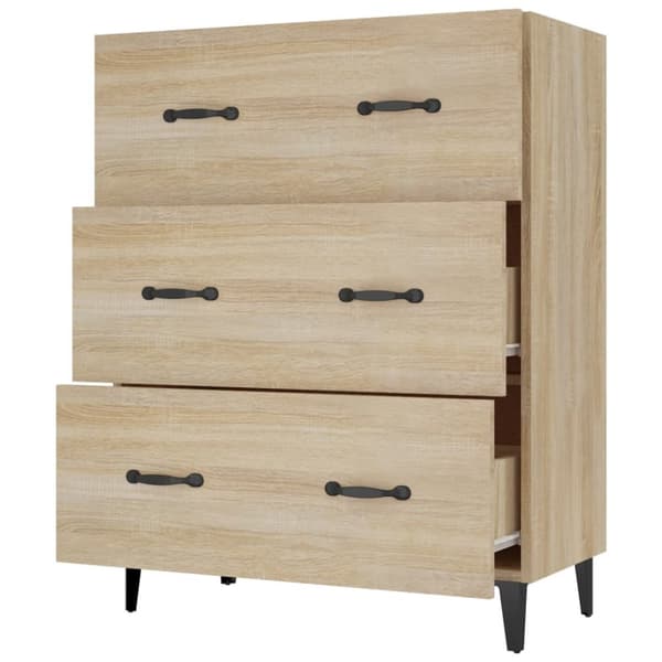 The Living Store skænk 69,5x34x90 cm konstrueret træ sonoma-eg -  Skænke
