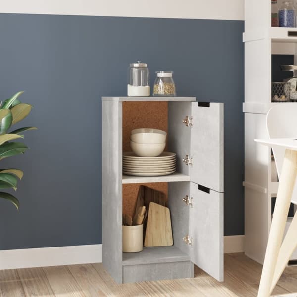 The Living Store skænk 30x30x70 cm konstrueret træ betongrå - Skænke