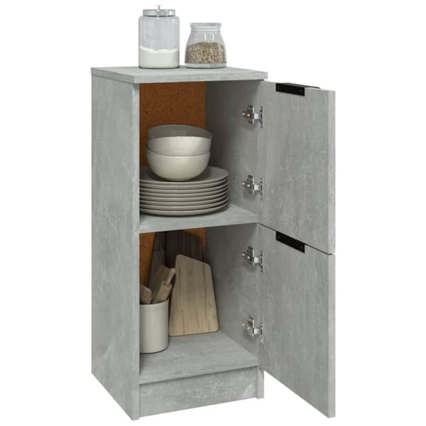 The Living Store skænk 30x30x70 cm konstrueret træ betongrå - Skænke