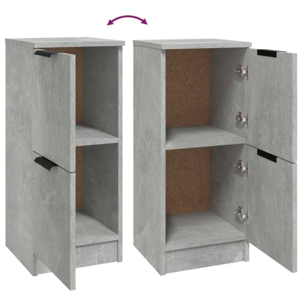 The Living Store skænk 30x30x70 cm konstrueret træ betongrå - Skænke
