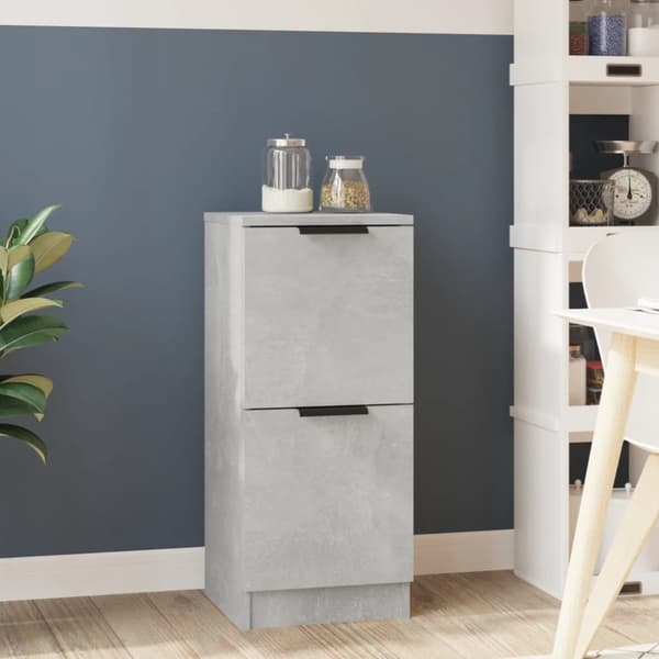The Living Store skænk 30x30x70 cm konstrueret træ betongrå - Skænke