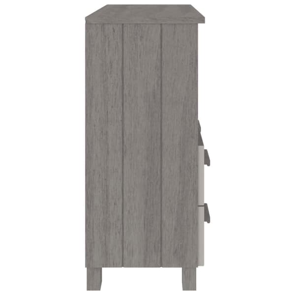 The Living Store Byrå HAMAR ljusgrå 85x35x80 cm massiv furu - Skänkar & serveringsbord