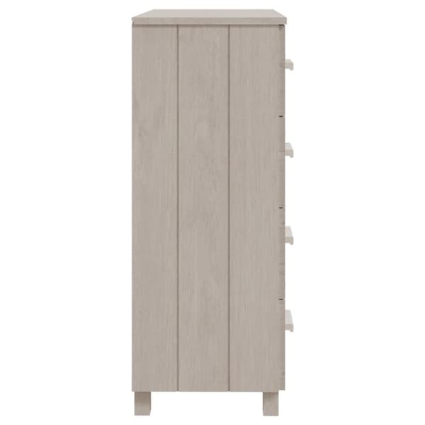 The Living Store Sivupöytä HAMAR valkoinen 79x40x103,5 cm täysi mänty - Tarjoilupöydät & senkit
