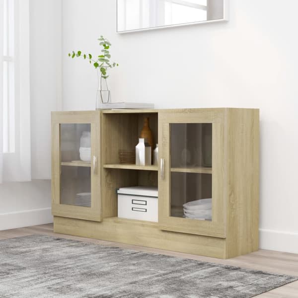 The Living Store skænk 120x30,5x70 cm konstrueret træ sonoma-eg - Skænke