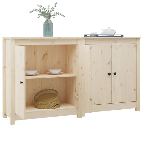 The Living Store Senkit 2 kpl 70x35x80 cm täysi mänty - Tarjoilupöydät & senkit