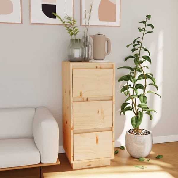 The Living Store skænk 32x34x75 cm massivt fyrretræ - Skænke
