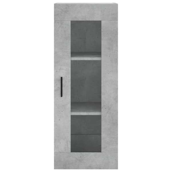 The Living Store Högskåp betonggrå 34,5x34x180 cm konstruerat trä - Skänkar & serveringsbord