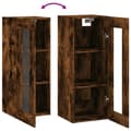 Pikkukuva 11 / 11: The Living Store Seinäkiinnitettävä kaappi savutammi 34,5x34x90 cm -  Tarjoilupöydät & senkit