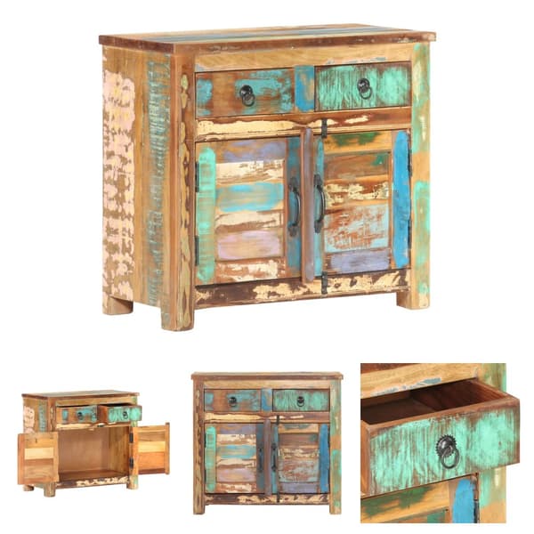 The Living Store Skänk 70x35x65 cm massivt återvunnet trä -  Skänkar & serveringsbord