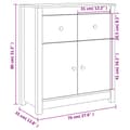 Pikkukuva 10 / 11: The Living Store Senkki 70x35x80 cm täysi mänty -  Tarjoilupöydät & senkit