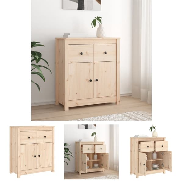 The Living Store Senkki 70x35x80 cm täysi mänty - Tarjoilupöydät & senkit