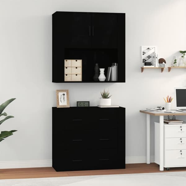 The Living Store højskab konstrueret træ sort - Skænke
