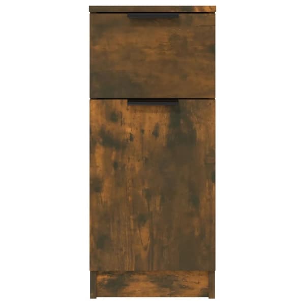 The Living Store skænk 30x30x70 cm konstrueret træ røget egetræsfarve - Skænke