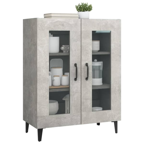 The Living Store skænk 69,5x34x90 cm konstrueret træ betongrå - Skænke