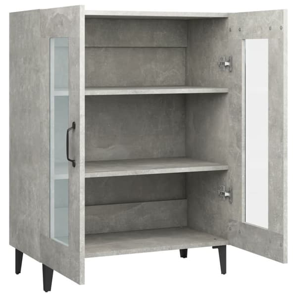 The Living Store skænk 69,5x34x90 cm konstrueret træ betongrå - Skænke