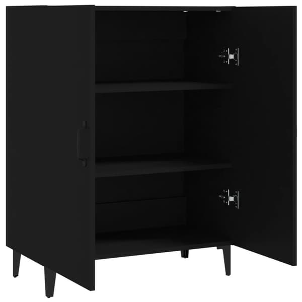 The Living Store Skänk svart 70x34x90 cm konstruerat trä -  Skänkar & serveringsbord