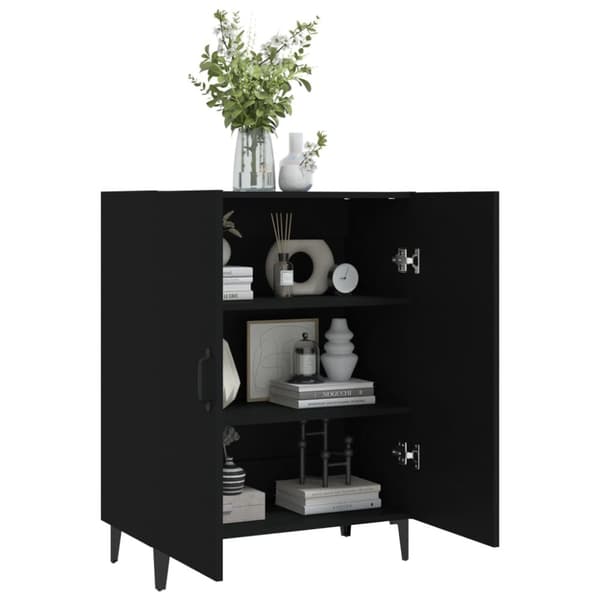 The Living Store Skänk svart 70x34x90 cm konstruerat trä -  Skänkar & serveringsbord