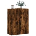 Miniatyrbillede 5 af 11: The Living Store væghængt skab 69,5x34x90 cm konstrueret træ røget sonoma-eg -  Skænke