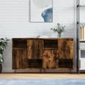 Miniatyrbild 2 av 11: The Living Store Skänk 2 delar rökfärgad ek konstruerat trä -  Skänkar & serveringsbord