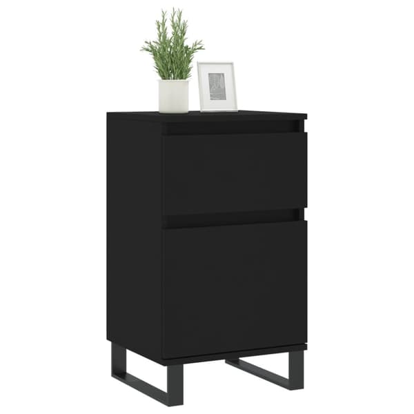The Living Store Byråer 2 st svart 40x35x70 cm konstruerat trä -  Skänkar & serveringsbord