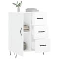 Miniatyrbild 5 av 11: The Living Store Skänk vit högglans 69,5x34x90 cm konstruerat trä -  Skänkar & serveringsbord