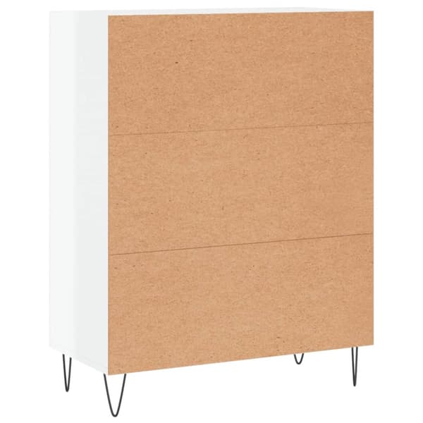 The Living Store Skänk vit högglans 69,5x34x90 cm konstruerat trä -  Skänkar & serveringsbord