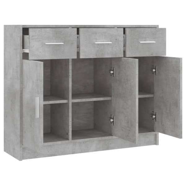 The Living Store skænk 91x28x75 cm konstrueret træ betongrå -  Skænke