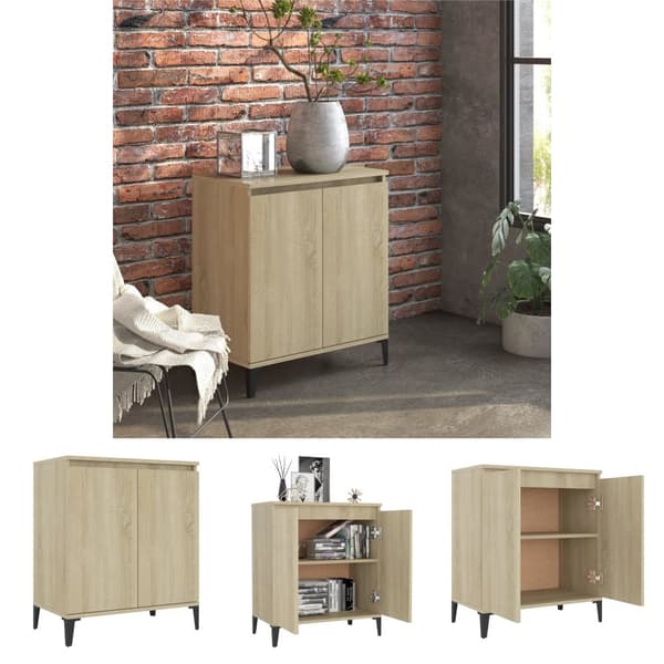 The Living Store Senkki Sonoma tammi 60x35x70 cm tekninen puu -  Tarjoilupöydät & senkit