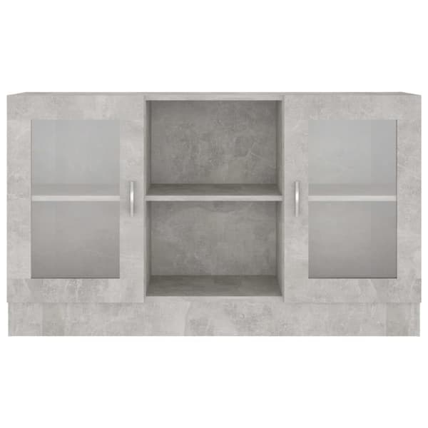 The Living Store Vitrinskåp betonggrå 120x30,5x70 cm spånskiva -  Skänkar & serveringsbord