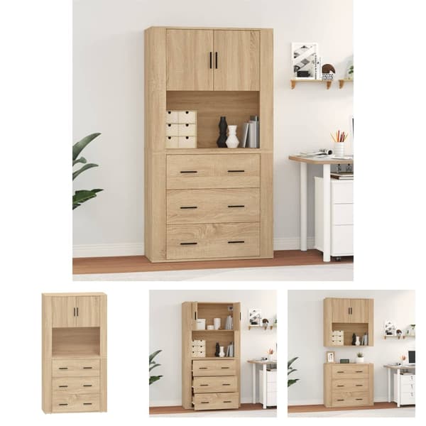 The Living Store højskab konstrueret træ sonoma-eg - Skænke