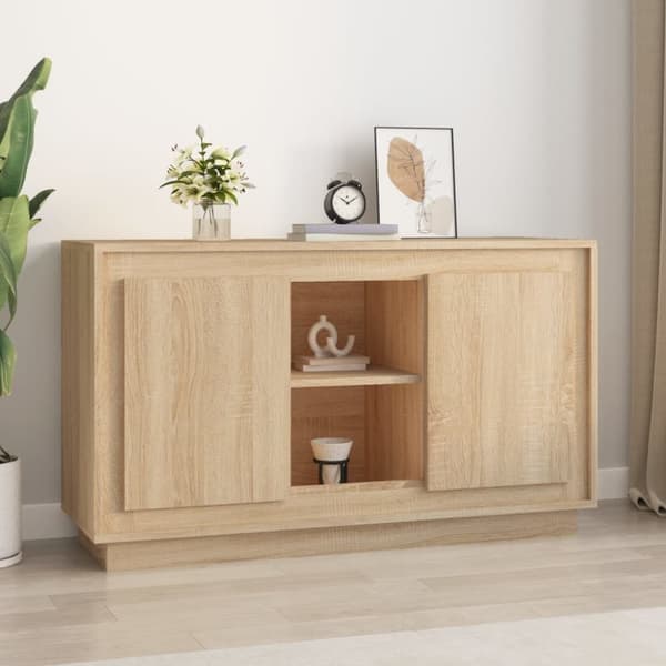 The Living Store Senkki Sonoma tammi 102x35x60 cm tekninen puu -  Tarjoilupöydät & senkit