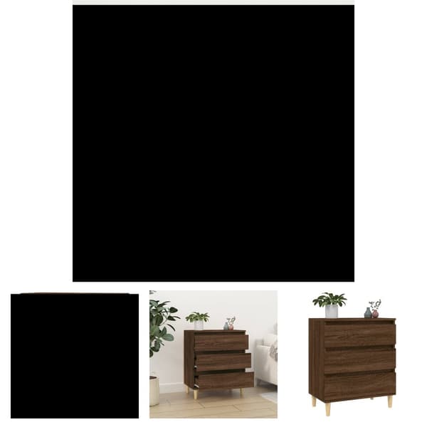 The Living Store skænk 60x35x70 cm konstrueret træ brun egetræsfarve -  Skænke