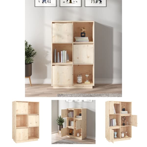 The Living Store Kaappi 74x35x117 cm täysi mänty -  Tarjoilupöydät & senkit